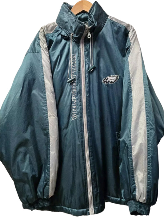 Philadelphia Eagles Full Zip Jacket L NFL Game Day Logo Athletic