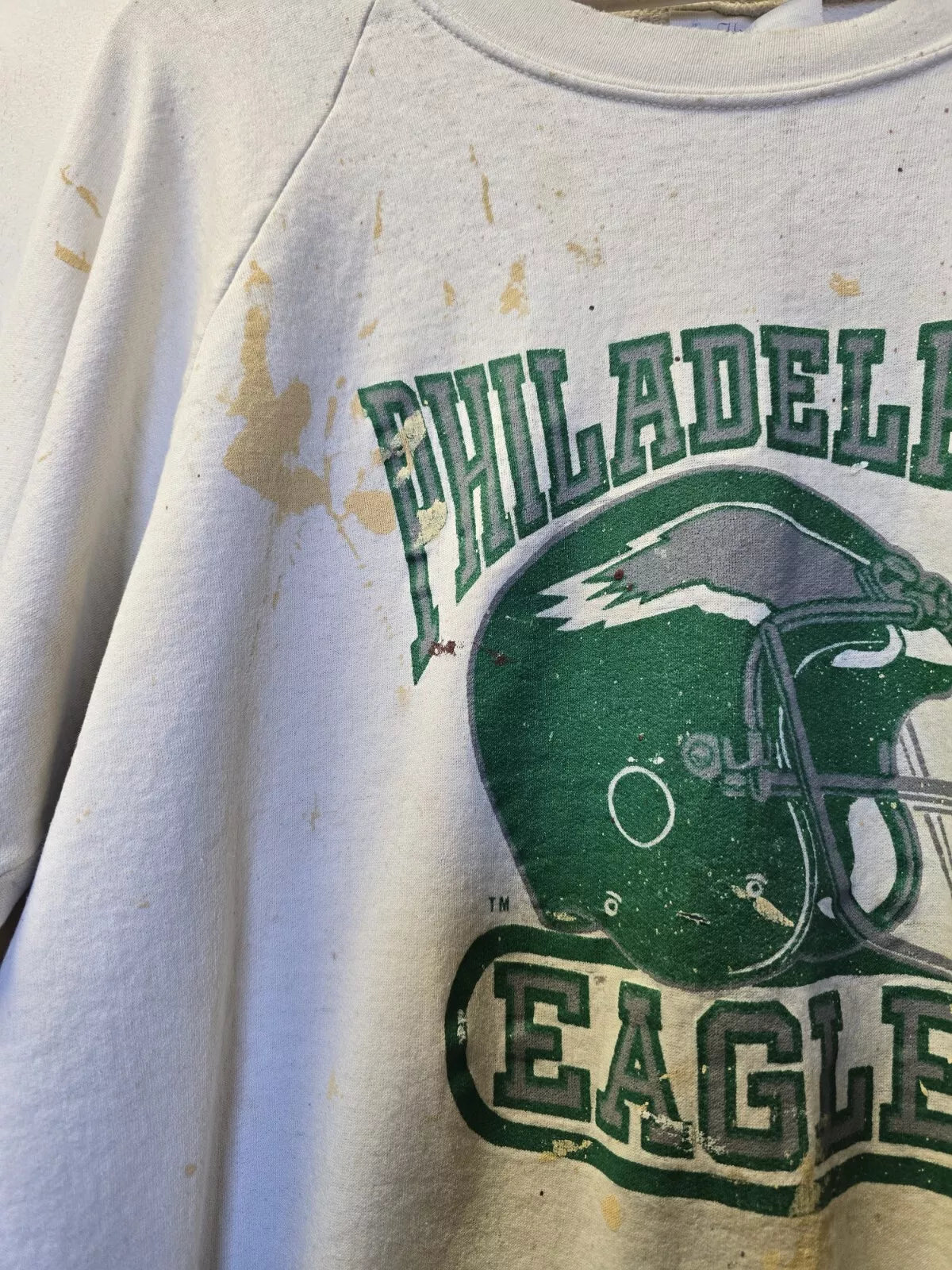 80s Thrashed Philadelphia Eagles Vintage Sweatshirt